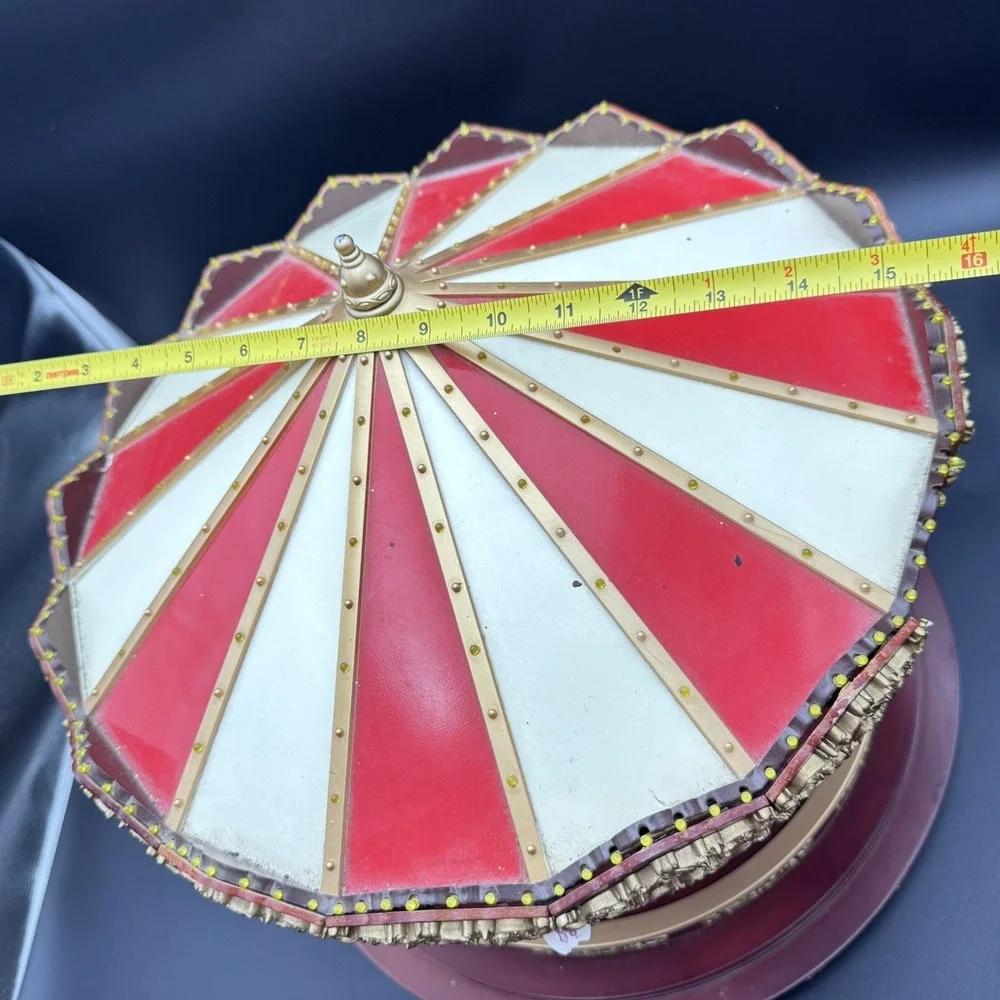 VTG Mr Christmas Royal Marquee Carousel Animated Lighted Musical Please READ